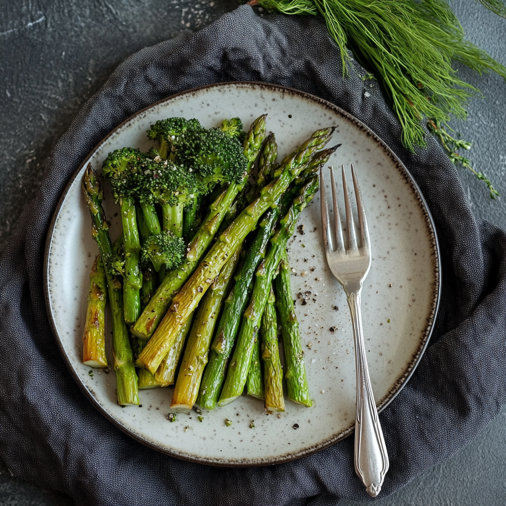 karyna101912_ultra-realistic_photo_baked_broccoli_with_asparagu_02afa3a2-74a0-4160-92d0-791d14ac16c8