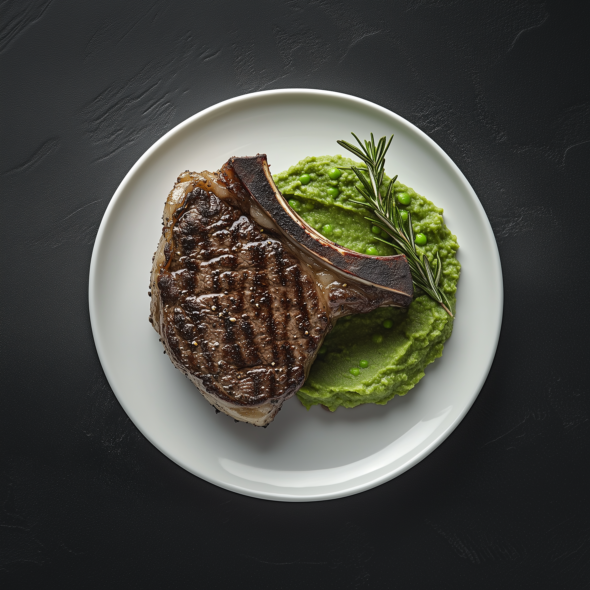 karyna101912_ultra-realistic_photo_t-bone_steak_on_pea_puree_in_c6bfde6c-7ac4-403a-8bf1-573e49058912