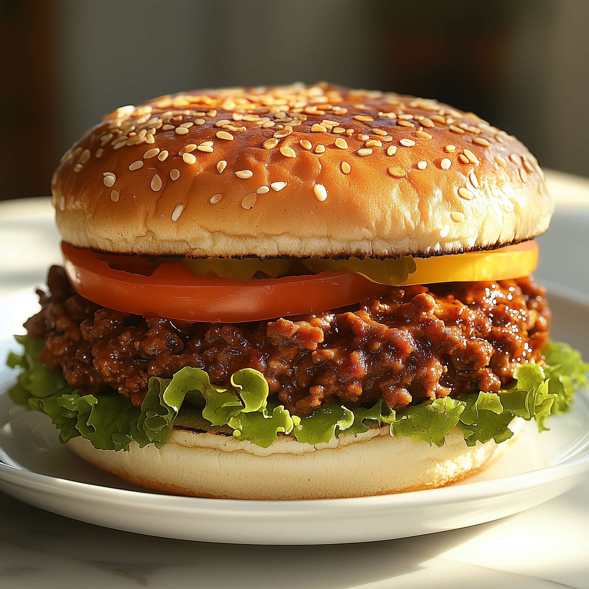 karyna101912_ultra-realistic_photo_Sloppy_Joe_hamburger_on_a_wh_4be8edf9-220d-4900-b7e3-9f33572ef832